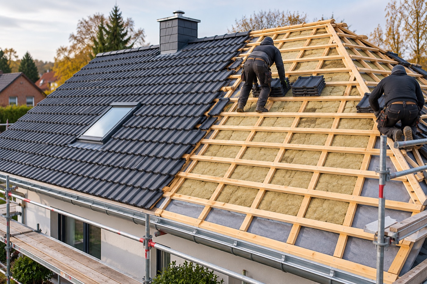 Energetische Dachsanierung mit fertiger Dacheindeckung